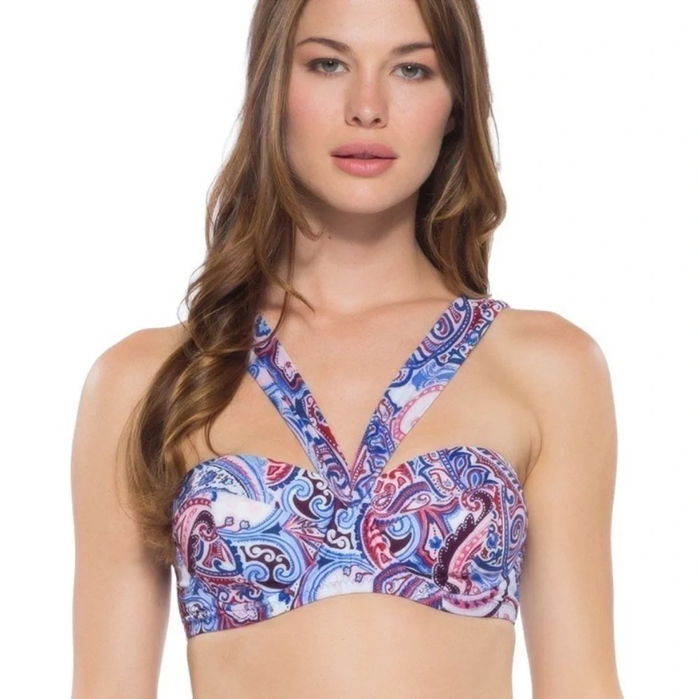 Becca Multi Way Bikini Swim Top Large NEW!